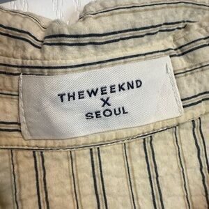 THE WEEKND x SEOUL 2018 Asia Tour Striped Button-Down Shirt 🌟🎤